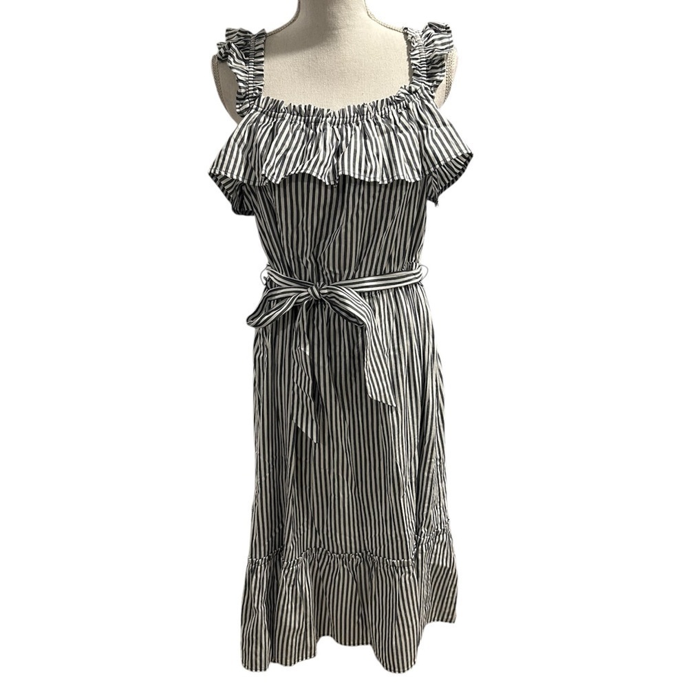 {Michael Michael Kors} Striped Ruffle Dress